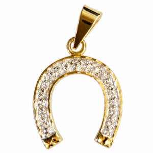 Dije de Herradura en Plata .925 con Baño de Oro