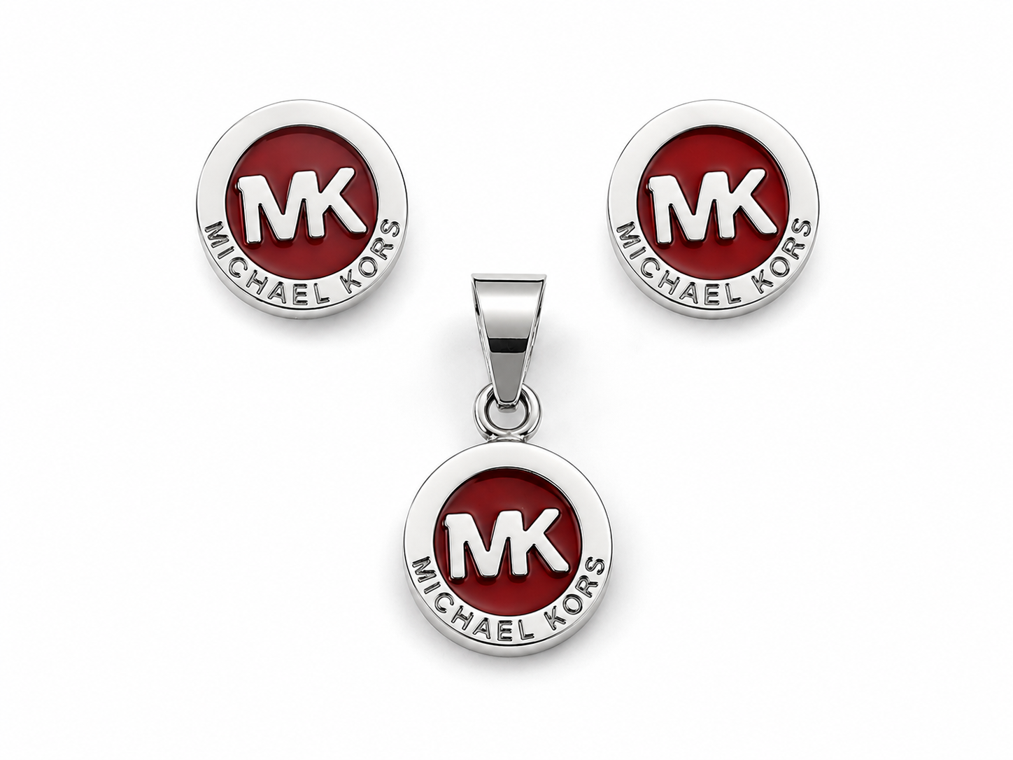 Juego de Aretes y Dije Tipo mk 300 1 PLT00014